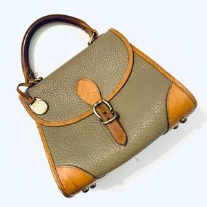 Dooney & Bourke Vintage Taupe Leather Kelly Bag